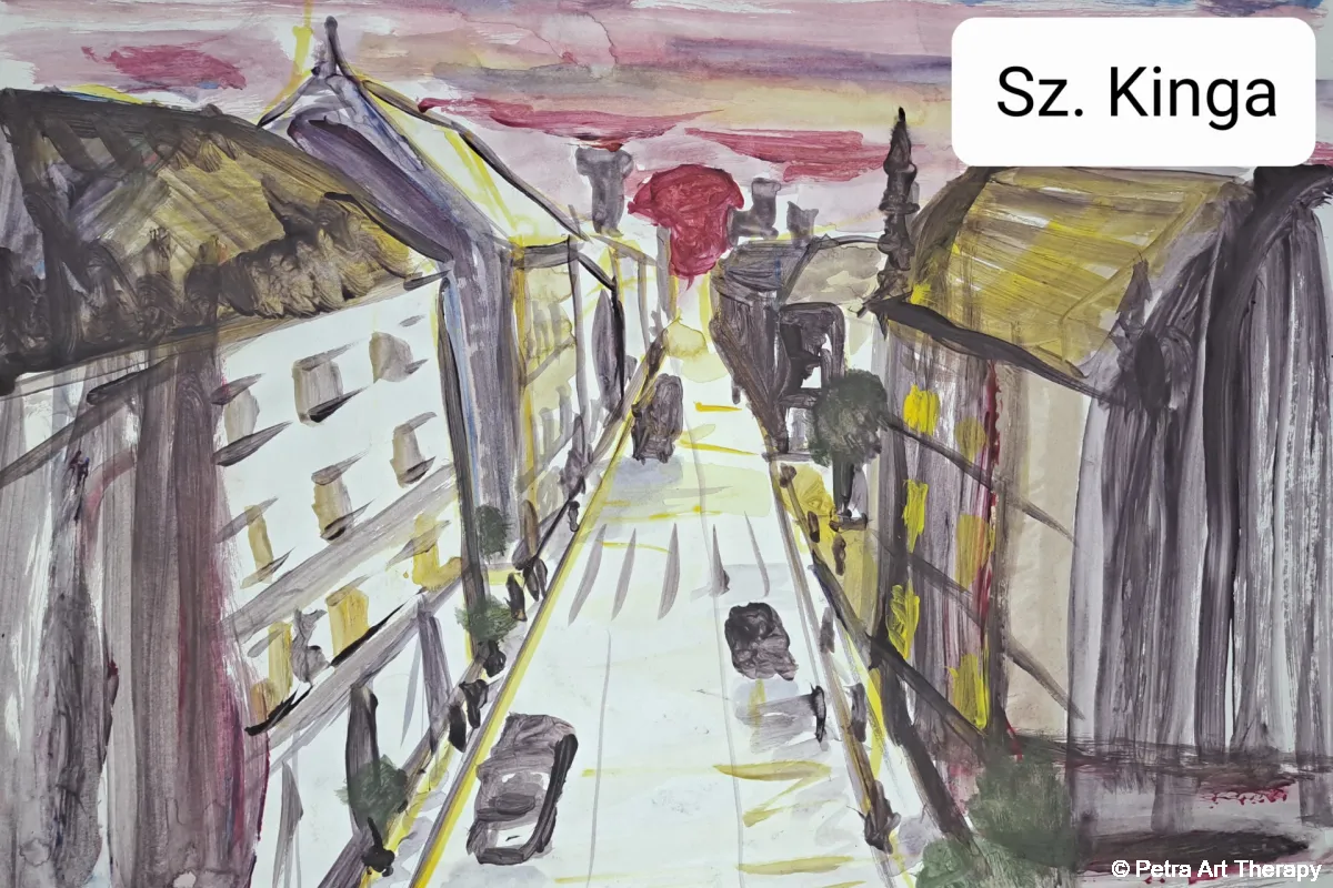 egy belső városélmény vagy lelki tér megfestése